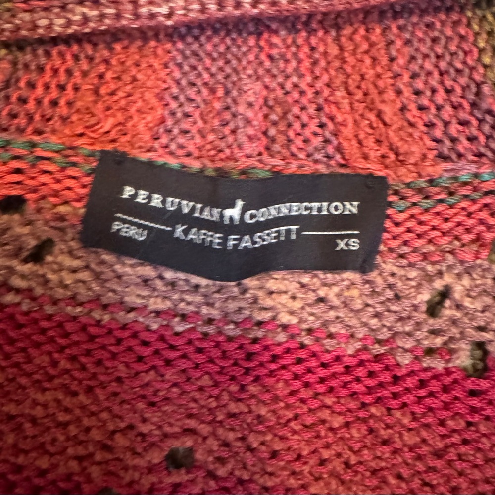 Peruvian Connection Vibrant Striped Cardigan - image 7